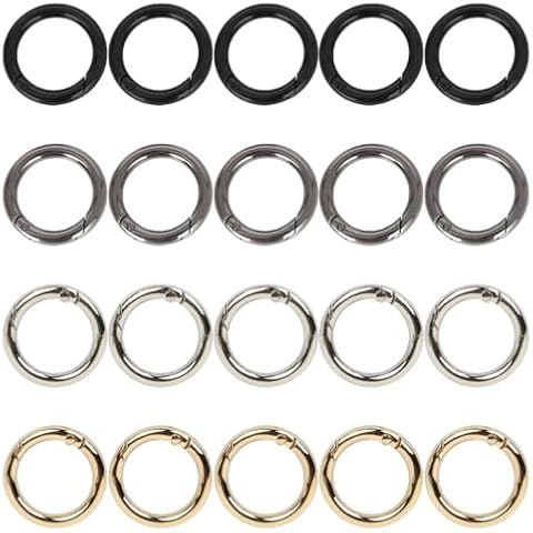 Pack of 20 Round Zinc Alloy Carabiners Cover