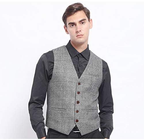 Mens Formal Slim Fit Suit Vest Wool Tweed Herringbone Sleeveless Jacket Waistcoat for Tuxedos2