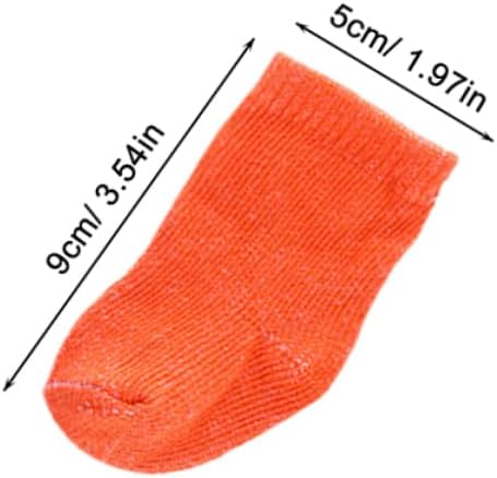 Miniatura 8 de NUOBESTY 6 pares de calcetines de muñeca mini calcetín ropa de bebé figura de acción accesorios para muñeca