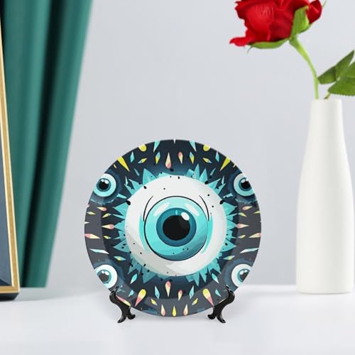 Plato Decorativo Bone China Ojos Malignos 6 Pulgadas miniatura 6