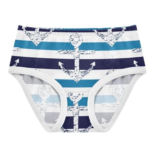 Toddler Underwear Floral 2t Cotton Panties Little Girl Durable Briefs Underpants Nautical Navy Anchors Blue Stripe