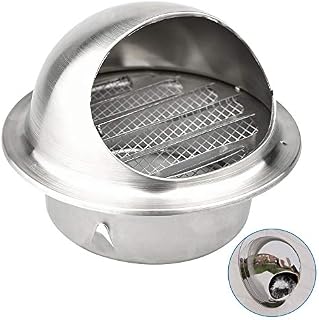 SNAGAROG Ventilation Cover Stainless Steel Air Vent Round Wall Vent Outlet Metal Ventilation Grille Ducting Suit for 4 inch Diameter Pipes for Home or Industrial Applicationsø100mm,Silver