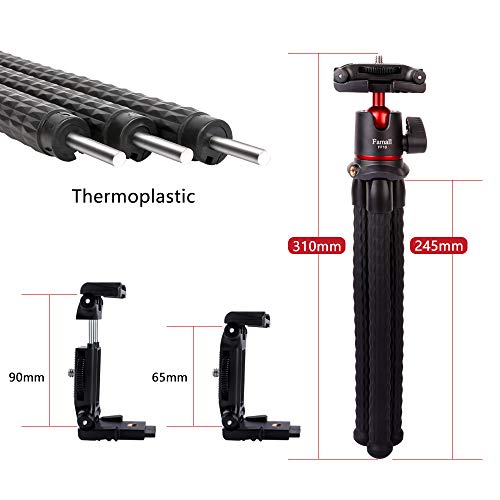 Camera Tripod, Famall Flexible Tripod Stand For Phone With Cold Shoe Phone Mount For Iphone Canon Nikon Sony Cameras #TOP4