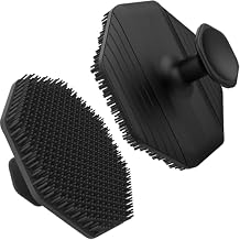 Face Scrubber,2 Pack Silicone Face Scrubber Brush for Women Men,Silicone Manual Facial Cleansing Brushes Scrubber,Suitable for All Skin Types,Face Exfoliating Cleaning Brush Black