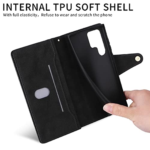 Étui en cuir de qualité supérieure pour Samsung S20 Plus finition rivet vert