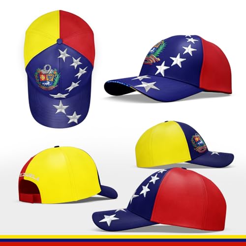 Gorra tricolor de Venezuela con escudo y estrellas miniatura 6