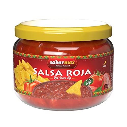 SABORMEX Dip Salsa Mexicana Roja, Salsa Tipica Mexicana, Bote de 300 gramos Cover
