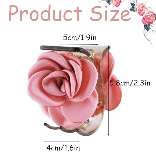 Pinzas para el cabello floral 3 piezas mediano y pequeño miniatura 2