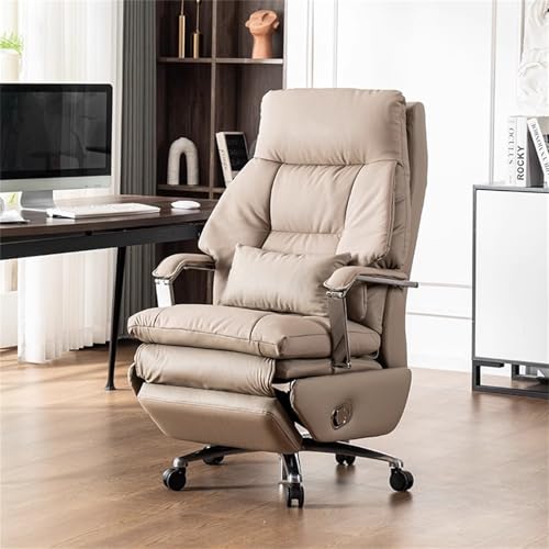 Silla de Oficina ergonómica ejecutiva con reposapiés, Silla Grande para Oficina en casa, sillas de Escritorio con Soporte Lumbar, Silla de computadora con Respaldo Alto Ajustable,