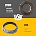 ZNDAW 2PCS ID 48mm Car Exhaust Gasket, High Grade Graphite Flange Gasket Seal Muffler Ring for Piping Connection, Leakproof Manifold Exhaust Donut Gaskets Replacement for SUV Truck RV