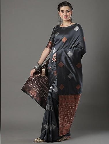 Image of Flosive Women's Fabulous Mix Color Kanjivaram Sona Chandi Silk Saree
