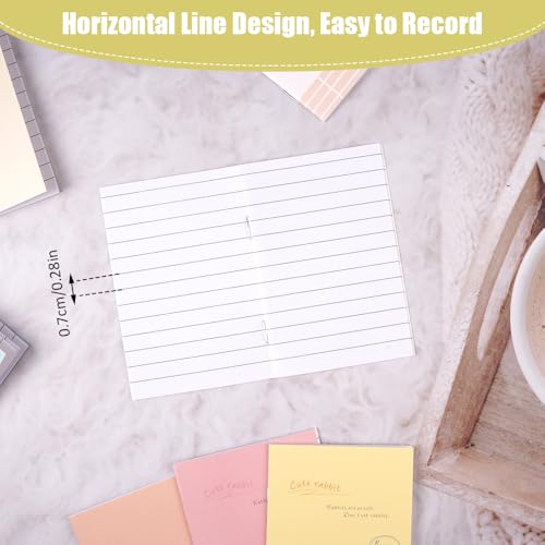 TESSTSY 20 Stück Mini Notizbuch 10.5x7 cm, Kleines Notizbuch, Kleiner Notizblock Mini, Notizblock Klein, mit Horizontalen Linien, Süßes Cartoon-Design, für Zuhause Schule Büro Reisen