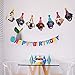 Dogs Birthday Garland, Funny Labrador Face Portrait Birthday Banner, Dog Bday Bunting Decoration