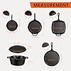 Asderote 6 Piece Pre-Seasoned Cast Iron Cookware Set – Incl. 5QT Dutch Oven with Lid, 8'' and 10.25'' Cast Iron Skillets, 10.5'' Round Griddle, and a Square Grill Pan for Kitchen, Stovetop, & Camping #1