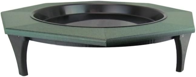 JCs Wildlife Ground Garden Poly Lumber Low Profile Bird Bath 16" (Green)