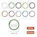 LVYKING 50 Pcs Metallic Loose Leaf Binder Rings, Keychain Key Rings, 1 1/5 Inch Colored Metal Rings for Index Cards Flash Cards Notebook, Paper Rings for Office Supplies, 10 Colors