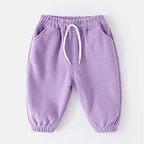 Baby Boy Sweatpant Slim Fit Brushed Fleece Little K𝐢ds Girl Soft Active Jogger Casual Athletic Solid2