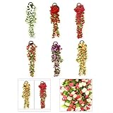 Auffällige künstliche Rosenpflanzen für Innen- und Außendekoration, verschönern Ihren Raum (Rosa)