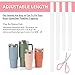 6 Straws with Cover Cap for Stanley 40oz Tumbler Replacement, Reusable Straw with Stopper Tips, Perfect for Stanley Cup with Handle H2.0, 14, 20, 30, 40oz Accessories