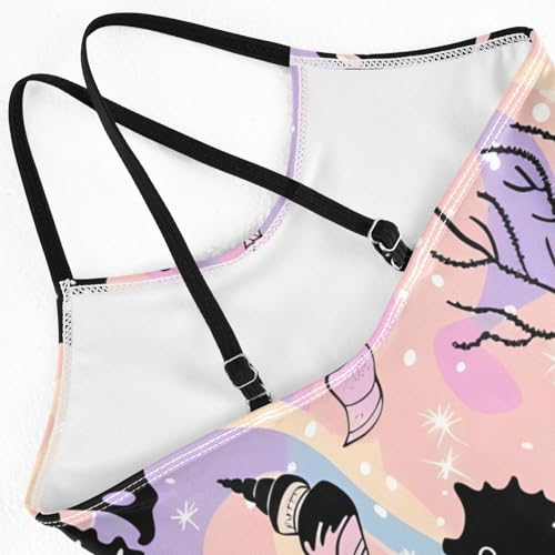Image of Girls Swimsuit Little Cute Cat and Ice Cream One Piece Swimwear