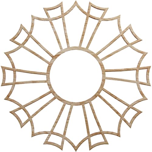 Image of Ekena Millwork 20 inchOD x 7 inchID x 1 /4 inchT Augustus Wood Fretwork Pierced Ceiling Medallion, Red Oak