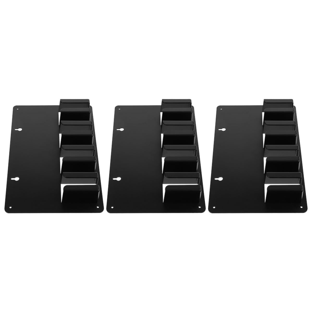 Baluue Soporte para Cortapelos Eléctrico de Pared Negro Diseño Estable y Acabado Profesional, Organizador de Herramientas para Salón y Barbería, Paquete de 3 Piezas
