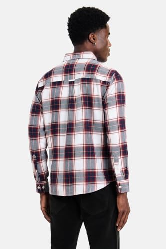 Image of SNITCH Men Casual Shirt | Regular Fit Full Sleeve Button-Down Collar Buffalo Check Pattern | Premium Cotton Blend & Breathable Fabric Outings