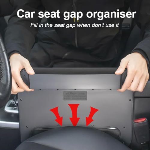 Image of Oshotto FT-06 Dual Purpose Car Steering Wheel Rack Desk Vehicle seat Gap Organizer Dinning car Tray Table Cup Holder for All Cars (Black)