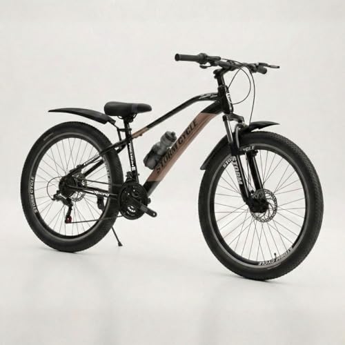Image of Storm Brand 26 Inch Mountain Bicycle with 21 Speed Gear for Adults | Front Suspension, Dual Disc Brakes, Steel Frame, Wide Tyres,Lightweight Off-Road Bicycle