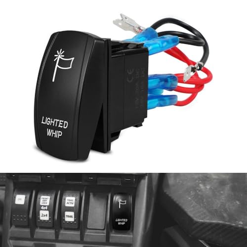 UTV Whip Light Switch avec jumper wire set pour commande ATV et bateau - 2