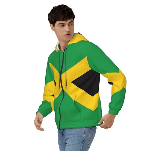 Sweat à capuche Jamaïque imprimé résistant coupe ample homme