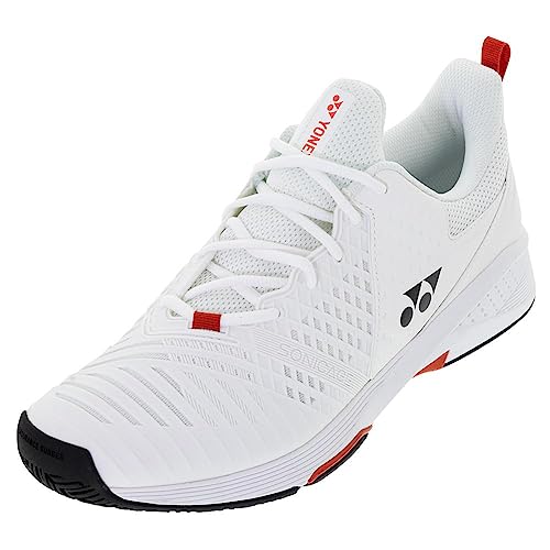 Yonex Power Cushion Sonicage3 Shts3Macex (White/Red) (Us_Footwear_Size_System, Adult, Men, Numeric, Medium, Numeric_9) #TOP1