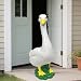 ASDFG Porch Goose Garden Decor Statues - Large White Yard Goose Statue Resin Duck Sculpture 20" High Lawn Goose Front Porch Goode Home Decorations Housewarming Birthday Gifts for Mom Women