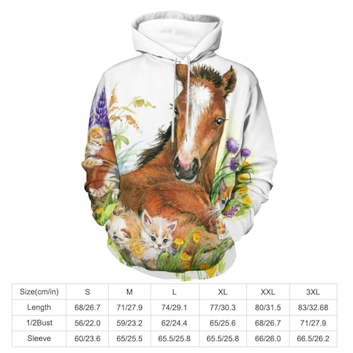 Sweat à capuche chats gris blanc confortable contre le froid - Pull unisexe S