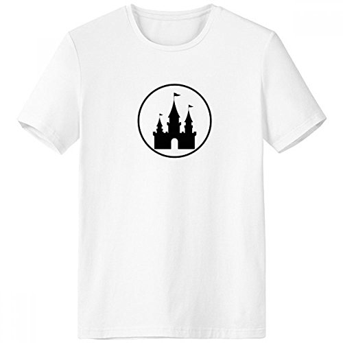 T-shirt cadeau original silhouette de château blanc pour homme adepte de sport