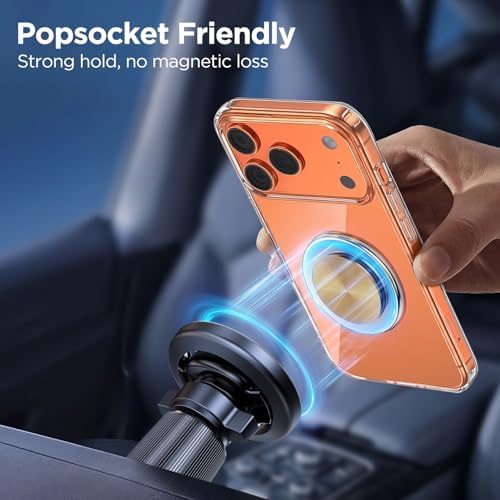 Miracase Car Phone Holder for Magsafe [Strong Magnets] Magnetic Phone Holders for Your Car, 360°Adjustable Air Vent Hands Free Cell Phone Mount Cradle Fit iPhone 17-12 & All Smartphones, Black