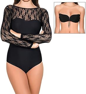 Intimax 212473 Ensemble Body Nella avec soutien-gorge Invisible Intimax avec autocollant - Noir