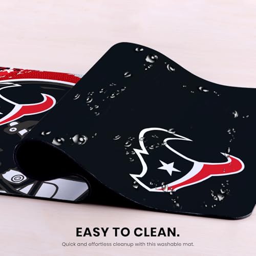 Tapis de souris grand format NFL Houston Texans à surface fluide pour bureau de jeu