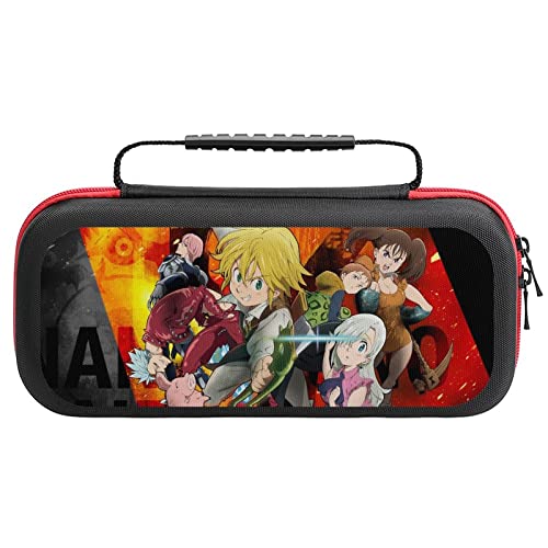 Switch ケース 七つの大罪 薄型 スイッチ ケース 可愛い スイッチ専用ケース 大容量 Switchカバー Switch専用キャリーケース 持ち手付き スイッチポーチ 衝撃吸収 収納バッグ スイッチカバー Joy-Con 収納ケース 20個カード 保