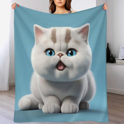 Couverture chat douce 130x180 cm pour lit et canapé - 2