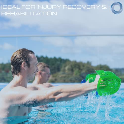 Image of Total Body Pool Weights for Water Exercise Bundle, Polycarbonate Upper Body Bells & Padded Lower Body Fins, Aqua Therapy, Pool Exercise, Water Aerobics, Color Indicate Resistance Level