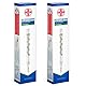 AIESI® Fieberthermometer klinischen analog glas klassisch ohne quecksilber fur erwachsene und kinder ECOTHERM (2 stuck), Mit koffer zum schnellen nullstellen, Okologische, 24 monate garantie