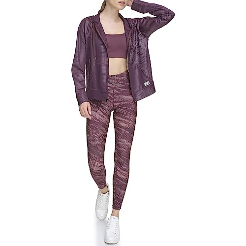 DKNY Sport Pull Col Cheminée Femme avec Logo Ombré