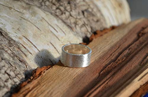 Bague en argent 925 sterling massive de 9 mm pour style unisexe - 4