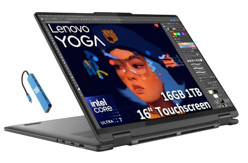 Image of Lenovo Yoga 7i, 16" 2-in-1 Laptop, Intel Ultra 7 155U, 16GB DDR5, 1TB SSD