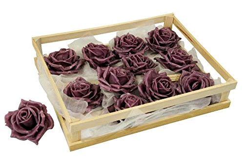 Klocke Kerzen Wachsrosen 12 Stück - 10cm Wasserfeste Rosen Für Deko