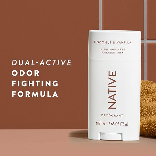 native deodorant contains naturally derived ingredients 72 hour odor control  deodorant for women and men aluminum free with baking soda coconut oil and shea butter  coconut amp vanilla