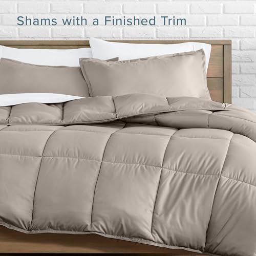 Bare Home Comforter Set - 1800 Ultra Soft (Twin/Twin XL, Khaki) by Bare Home - Used condition - Image 9