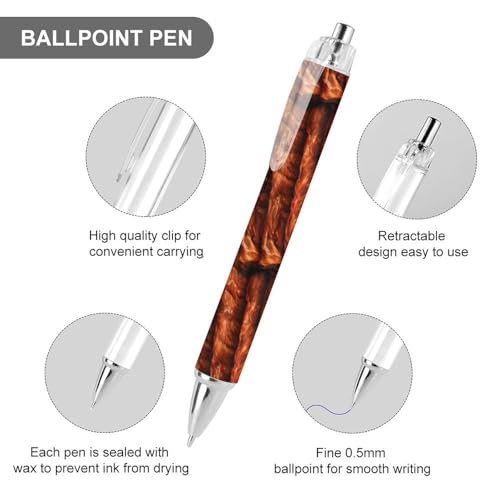 Bolígrafo retráctil anti manchas Ribs con punta fina 0,5 mm para trazos limpios, 4 unidades 3