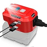 TPDL Power Inverter Generator for Milwaukee M18 18 Volt 150 Watt Lithium Ion, DC to 120V AC Powered Dual USB Charger Adapter with LED Light Compact Inverter with Milwaukee Portable Power Source